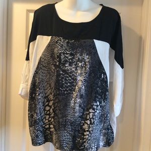 NWT Gloria Vanderbilt Blouse Dolman Fit Size Large